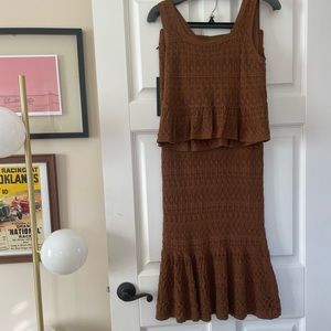 House of Harlow 1960 Brown 2 Piece Set NWT